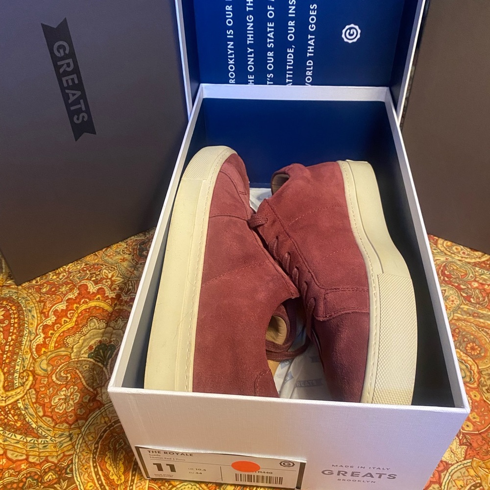 Greats Men's Burgundy Sneakers
